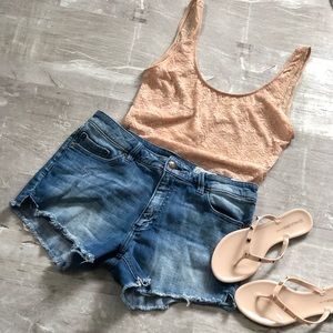 Mid rise shorts